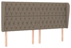 Κεφαλάρι με Πτερύγια Taupe 203x23x118/128 εκ. Υφασμάτινο - Μπεζ-Γκρι