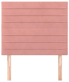 vidaXL Κεφαλάρι Ροζ Βελούδινο 90x5x118/128 εκ.