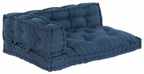 vidaXL Μαξιλάρι για καναπέ παλέτας 3 pcs Ινδικο ύφασμα