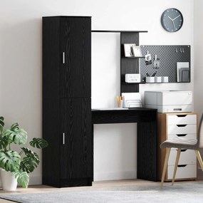 vidaXL Γραφείο 2 pcs Μαύρη Οξυά
