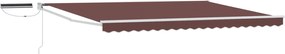 vidaXL Ηλεκτρικό Αναδιπλούμενο Σκίαστρο Καφέ 4,5 x 3 μ