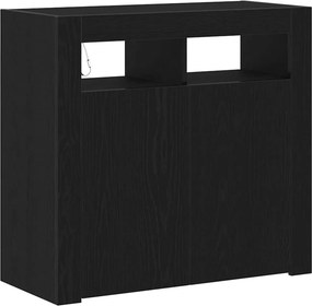 vidaXL Πλαϊνό γραφείο Μαύρη Οξυά 80 x 35 x 75 cm Επεξεργασμένο ξύλο