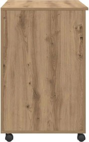 vidaXL Γραφείο με Ρόδες Artisan Oak Επεξεργασμένο ξύλο