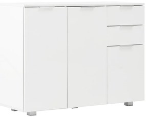 vidaXL Μπουφές Γυαλιστερός Λευκός 107x35x80,5 εκ.