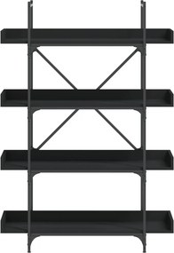 vidaXL Βιβλιοθήκη 4 Επιπέδων Μαύρη 100x33x145,5 εκ. Επεξεργασμένο Ξύλο