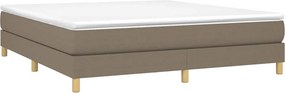 vidaXL Κρεβάτι Boxspring με Στρώμα Taupe 160x200 εκ. Υφασμάτινο