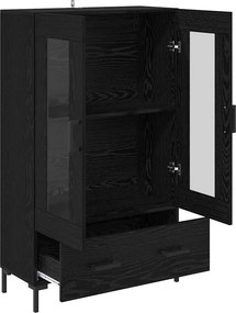 vidaXL Highboard Μαύρη Οξυά 69,5 x 31 x 115 εκ. Επεξεργασμένο ξύλο