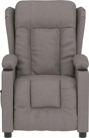 vidaXL Πολυθρόνα Ανακλινόμενη Ηλεκτρική Taupe Υφασμάτινη