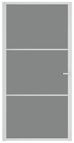 vidaXL Εσωτερική Πόρτα 102,5x201,5 εκ. Λευκή ESG Γυαλί και Αλουμίνιο