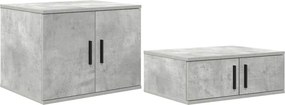 vidaXL Ντουλάπι αποθήκευσης 2 pcs Σκυρόδεμα Γκρι 127 x 41 x 40 εκ