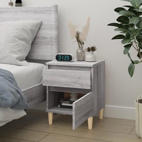 vidaXL Κομοδίνο Γκρι Sonoma 40x35x50 εκ.