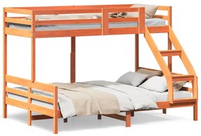 vidaXL Κουκέτα 80x200/140x200 εκ. Καφέ Κεριού από Μασίφ Ξύλο Πεύκου