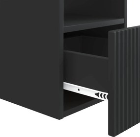 vidaXL Ντουλάπι Μπάνιου Μαύρο 30 x 35 x 50 εκ. Επεξεργασμένο Ξύλο