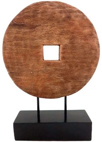 Διακοσμητικό Επιτραπέζιο Cart 312-000035 35,5x9x44cm Natural-Black Inart Μέταλλο,Ξύλο