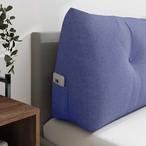 vidaXL Μαξιλάρι Πλάτης Μπλε τζην 100 x 24 x 50 εκ ύφασμα