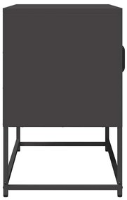 ντουλάπι τηλεόρασης Μαύρο 68x39x60,5cm από χάλυβα ψυχρής έλασης - Μαύρο