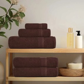 vidaXL Πετσέτες FROGN 10 τεμ. Καφέ 100x200 εκ. 360 γρ./μ²