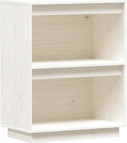 vidaXL Ντουλάπι Κονσόλα Λευκό 60 x 34 x 75 εκ. από Μασίφ Ξύλο Πεύκου