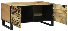 vidaXL Τραπεζάκι σαλονιού Καφέ και Μαύρο 80 x 50 x 40 cm