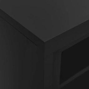 vidaXL Ντουλάπα με Συρόμενη Πόρτα &amp; Γλάστρα Ανθρακί Ατσάλινη