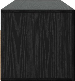 vidaXL Ντουλάπα Τοίχου Μαύρη δρυς 100 x 36,5 x 35 cm
