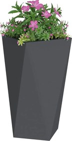 vidaXL Γλάστρα 2 pcs Ανθρακί 40 x 40 x 75 cm Ατσάλι