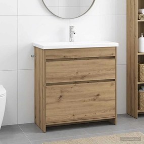 vidaXL Σετ Επίπλων Μπάνιου Artisan Δρυς 81 x 40 x 84,5 εκ