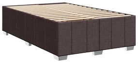 vidaXL Κρεβάτι Boxspring με Στρώμα Σκούρο Καφέ 120x200 εκ. Υφασμάτινο