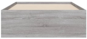 vidaXL Πλαίσιο Κρεβατιού με Συρτάρια Γκρι Sonoma 90x190εκ. Επεξ. Ξύλο