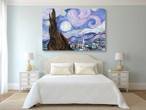 Αναπαραγωγή εικόνας Starry Night - Vincent van Gogh - 60x40