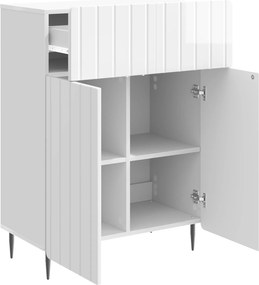 vidaXL Πλαϊνό γραφείο Γυαλιστερό Λευκό 66 x 34,5 x 92 εκ.