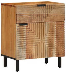 vidaXL Κομοδίνο 50x33x60 εκ Μασίφ ξύλο ακακίας