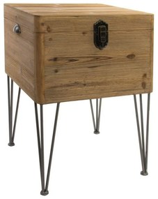 Βοηθητικό Τραπέζι DKD Home Decor Μέταλλο Ξύλο (49 x 51 x 74 cm)