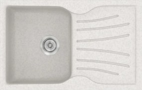 Sanitec Classic 327 (78×50) - Γρανιτένιος νεροχύτης - Metallic ICE