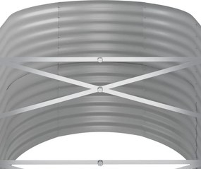 vidaXL Ζαρντινιέρα Ασημί 368x80x68 εκ. Γαλβανισμένος χάλυβας