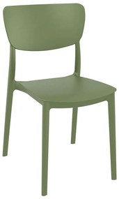 Καρέκλα Πολυπροπυλενίου Monna Olive Green 45Χ53Χ82εκ.