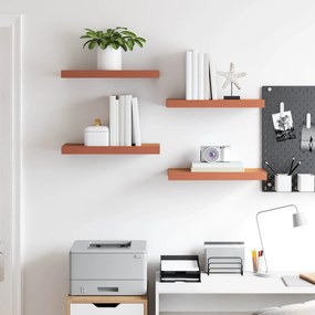 vidaXL Ράφι Τοίχου 4 pcs Κόκκινο 50 x 23 x 4 εκ. Επεξεργασμένο ξύλο