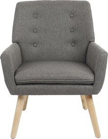 Πολυθρόνα Likable ύφασμα γκρι-φυσικό 67x89x86εκ 67x89x86 εκ.