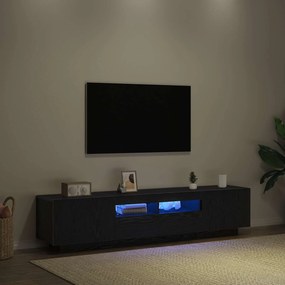 vidaXL Σετ επίπλου τηλεόρασης 2 τμχ. Μαύρο Επεξεργασμένο Ξύλο