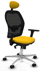 Καρέκλα γραφείου με κεφαλάρι Piqueras y Crespo 3D086N1 Κίτρινο
