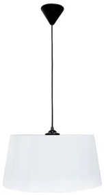 Κρεμαστό Φωτιστικό Οροφής 1xE27 Πλαστικό Φ35cm Drum Heronia Lighting 35-0079 Μαύρο-Λευκό