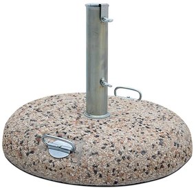Βάση ομπρέλας τσιμεντένια ψηφιδωτή με λαβές 50kg. με σωλήνα Φ62cm.