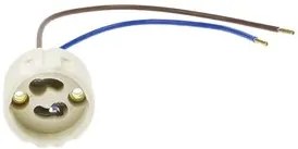 OPTONICA ντουί λάμπας GU10 με καλώδια 5187, 250V 2A, κεραμικό, λευκό