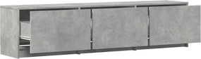 vidaXL Ντουλάπι TV Σκυρόδεμα 165 x 34 x 40 εκ. Επεξεργασμένο ξύλο
