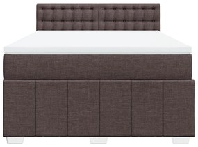 ΚΡΕΒΑΤΙ BOXSPRING ΜΕ ΣΤΡΩΜΑ ΣΚΟΥΡΟ ΚΑΦΕ 160X200 ΕΚ ΥΦΑΣΜΑΤΙΝΟ 3289436