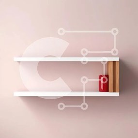 Intra Συλλεκτικό Ξύλινο Παζλ Plywood 4mm - Λευκό ράφι με κόκκινο βάζο - Εσωτερική διακόσμηση Σε Ξύλινο Κουτί - Διαστάσεις Puzzle: 10x10 cm – 25 κομμάτια