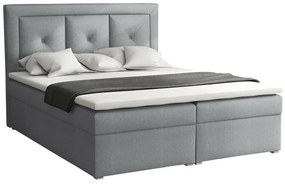 Κρεβάτι continental Pomona 113, Continental, Διπλό, Γκρι, 180x200, Ταπισερί, Τάβλες για Κρεβάτι, 180x215x115cm, 187 kg, Στρώμα: Ναι | Epipla1.gr