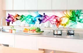Αυτοκόλλητη φωτοταπετσαρία κουζίνας με χρωματιστό καπνό - 180x60