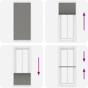 vidaXL Πλισέ περσίδα Ανθρακί 85x200 cm Πλάτος υφάσματος 84,4 cm