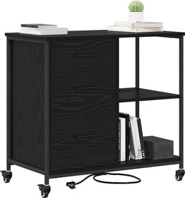 vidaXL Ντουλάπα με Σταθμό Φόρτισης 76 x 41 x 72 cm Επεξεργασμένο Ξύλο